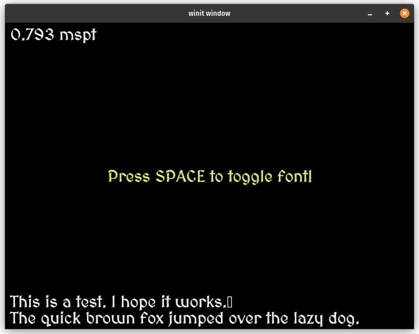 Text with a medieval style font